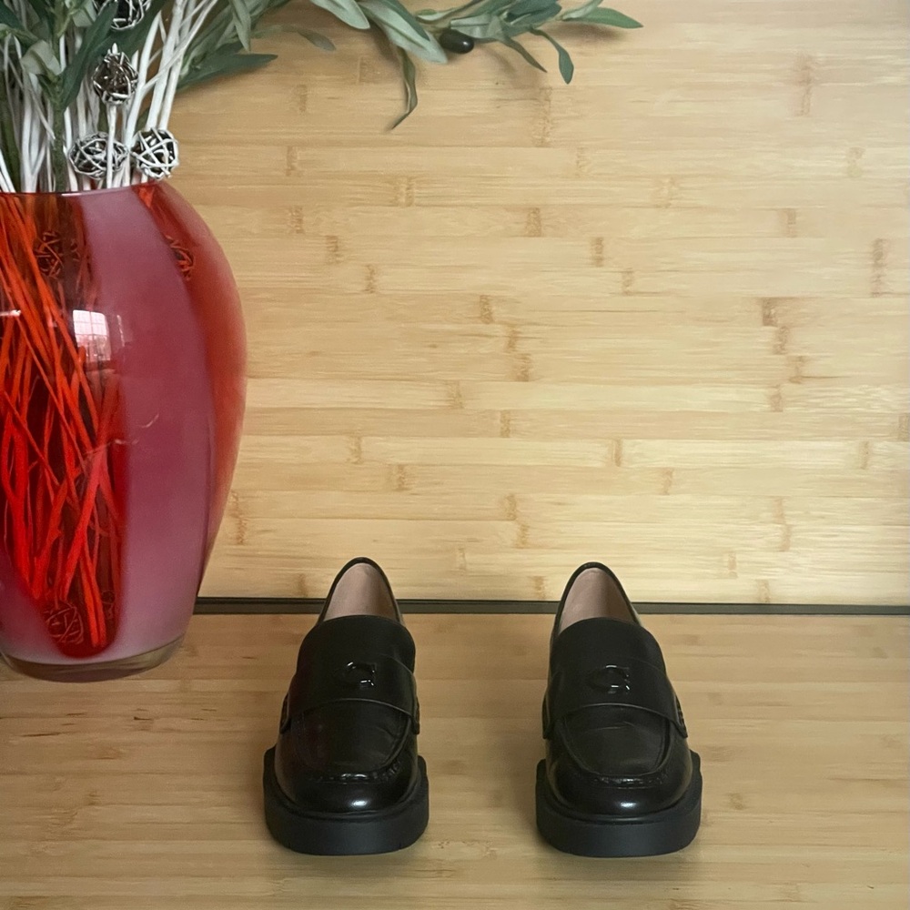Coach Black Platform Loafers